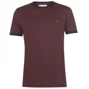 Farah Vintage Farah Groves Ringer T Shirt - Red 626