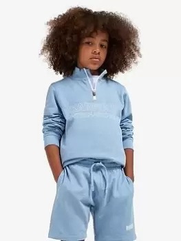 Barbour International Boys Trick Half Zip / Short Set - Light Blue, Size Age: 8-9 Years