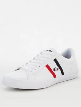 Lacoste Lerond Leather Trainers - White, Size 9, Men