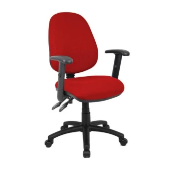 Vantage 100 2 lever PCB operators chair with adjustable arms - burgundy