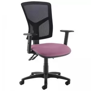 Senza high mesh back operator chair with adjustable arms - Bridgetown