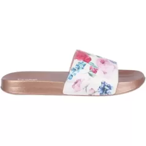 Fabric Womens Sliders - Pink