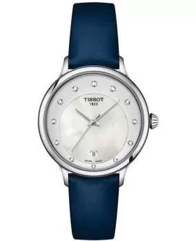 Tissot Odaci-T Mother of Pearl Diamond Dial Leather Strap Womens Watch T133.210.16.116.00 T133.210.16.116.00