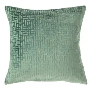 Paoletti Delphi Cushion Cover (One Size) (Teal)