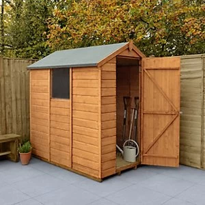 Forest Garden 6 x 4ft Small Shiplap Apex Dip Treated Shed with Assembly