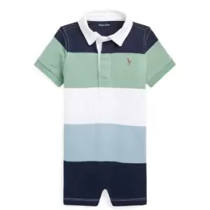 Ralph Lauren Striped Jersey Rugby Shortall - Green