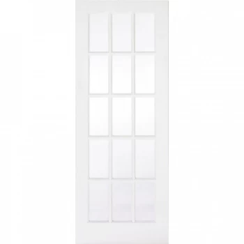 LPD SA15 White Primed 15 Light Clear Glazed Internal Door - 1981mm x 838mm (78 inch x 33 inch)