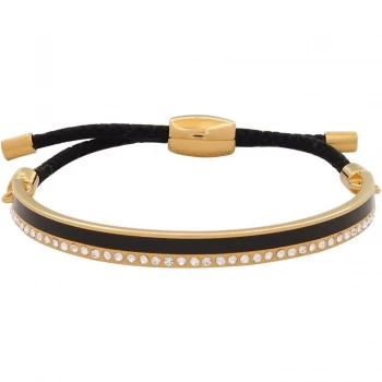 Skinny Plain Sparkle Black & Gold Friendship Bangle