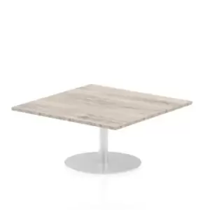 Italia Poseur Table Square 1000/1000 Top 475 High Grey Oak