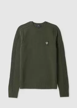 Belstaff Mens Watch Crewneck Sweatshirt In True Olive