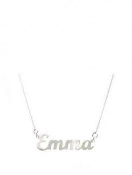 Love Gold 9Ct White Gold Personalised Name Script Necklace