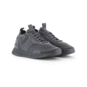 BOSS Medium Grey Titanium Runn Sock Trainers