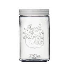 Lock & Lock Square Door Pocket Canister, 750ml Clear