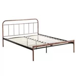 Crazy Price Beds Bourton Antique Copper Metal Double Bed