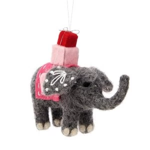 Sass & Belle Mandala Elephant Felt Hanging Decoration