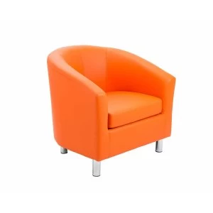 TC Office Lux Tub Armchair with Metal Feet, Orange