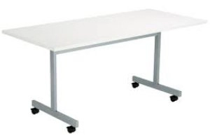 One Eighty Tilting Table 1600 X 700 Silver Legs White Rectangular Top