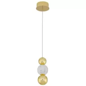 Merano - Gananoque Integrated LED Pendant Ceiling Light Gold Aluminium LED 6W 230V 322Lm 3200K