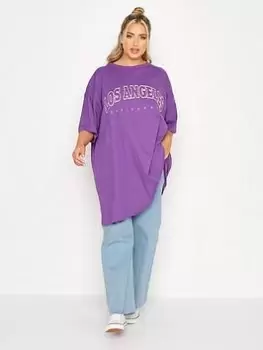 Yours Oversized 'la' Tunic. Purple, Purple, Size 20, Women