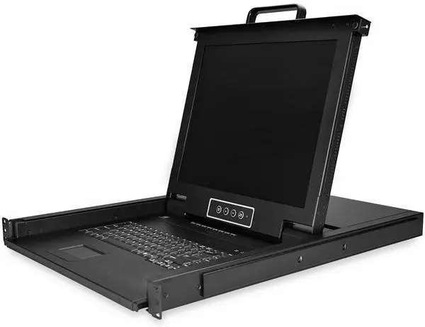 StarTech.com 1U 17" 8-Port Folding Rackmount KVM Console (Black)