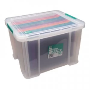 StoreStack 36 Litre Clear W480xD380xH320mm Storage Box RB90124