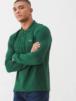 Lacoste Sportswear Classic Long Sleeve Pique Polo Shirt - Green