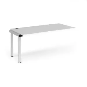 Bench Desk Add On Rectangular Desk 1600mm White Tops With White Frames 800mm Depth Connex