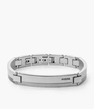 Fossil Men Chevron Stainless Steel Station Bracelet