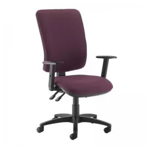 Senza extra high back operator chair with adjustable arms - Bridgetown