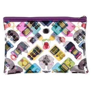 Game Over Design Handy Clear PVC Toiletry Make-up Bag