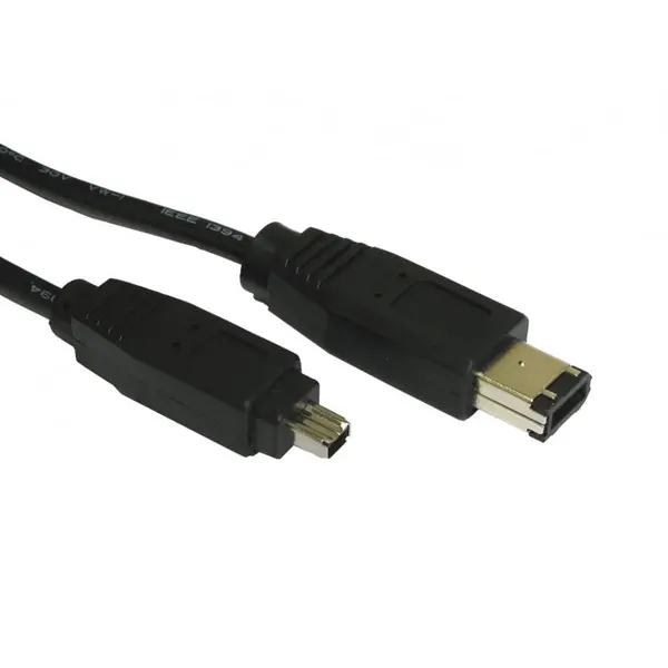 Cables Direct 2m 6-Pin Male to 4-Pin Male Firewire Cable