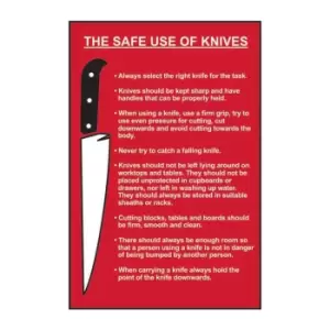 Safety Signage The Safe Use of Knives (Information) - PVC (200 x 300mm)