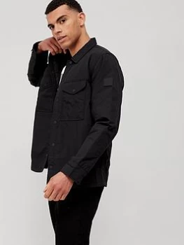 BOSS Lowarm Overshirt - Black, Size L, Men