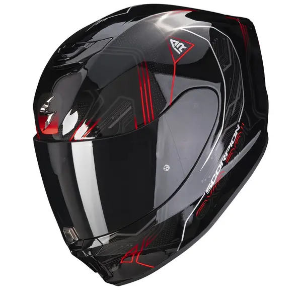 Scorpion Exo-391 Spada Black-Neon Red Full Face Helmet XL