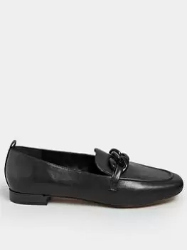 Yours Wide Fit Chain Loafer Black, Size 7E, Women