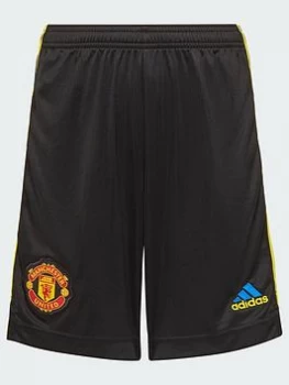 adidas Manchester United Junior 22/23 3rd Short - Black, Size 11-12 Years