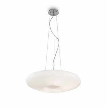 Glory 3 Light Medium Ceiling Pendant White, E27