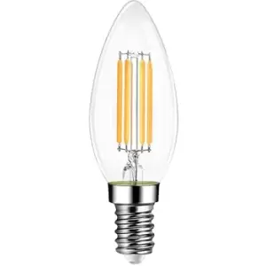 Extrastar UK - 6W LED Candle Light Bulb E14, 3000K, Warm White, Clear Glass