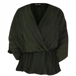 Biba Kimono Wrap Top - Khaki