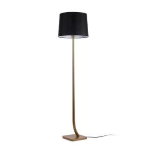 Rem Floor Lamp Round Tappered Shade Black, E27