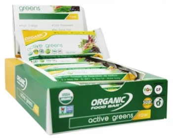 Organic Foodbars Org Active Greens Bar - 68g x 12