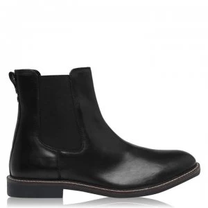 Farah Vintage Mansfield Chelsea Boots - Black Leather