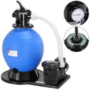 Sand Filter System Pool Filter 15900 L/h 6-Way-Valve 60 L Tank