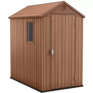 Garden Shed Darwin 4x6 Woodlook Brown - Keter