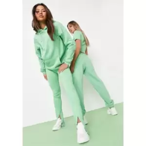 Missguided Split Hem Flare Legging - Green