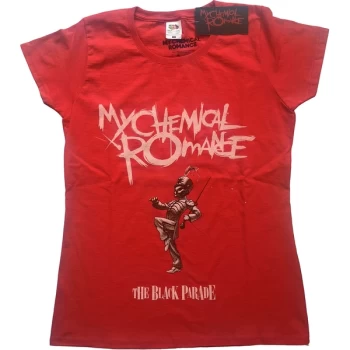 My Chemical Romance - The Black Parade Cover Womens Medium T-Shirt - Red