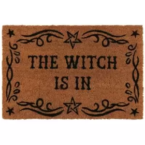 Witch Is In Door Mat (40cm x 60cm x 2cm) (Brown) - Something Different