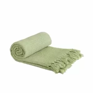 Emma Barclay Honeycomb Throw 90 x 100" Pistachio