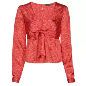 Guess NEW LS GWEN TOP womens Blouse in Red - Sizes S,L,XL,XS