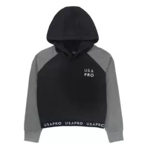 USA Pro Poly Crop OTH Hoody Junior Girls - Black